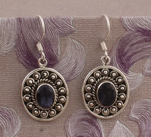 2025 Hot Selling Handmade 925 Sterling Silver <b>Black</b> Onyx Oval Shaped <b>Dangle</b> <b>Earrings</b> At Factory Price - Product Image 1