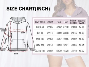 Sudadera con capucha de forro polar grueso para mujer, estilo urbano, con cremallera, para invierno, con logo personalizado, fácil de llevar, elegante, cómoda, para gimnasio, a la moda. - Product Image 4