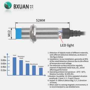 18 мм расстояние обнаружения 5 мм/8 мм Количество Переключателей NPN NO/NC DC 10-30 В неэкранированный Цилиндрический индуктивный датчик бесконтактного переключателя - Product Image 4