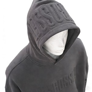 Sudadera con Capucha Extra Grande para Hombre, 100% Algodón, 350 g/m², con Estampado de Letras en Relieve 3D, Impresión Personalizada de Alta Calidad - Product Image 2