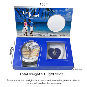 Kit Regalo Ostrica con Perla d'Acqua Dolce Naturale Make a Wish, Set Gioielli a Tema Spiaggia 'Love to You', Collana con Ciondolo a Cuore in Acciaio Inossidabile - Product Image 4