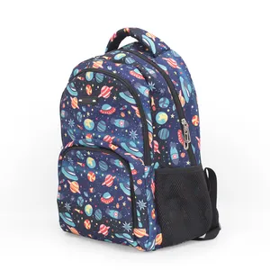 Bolsa de couro infantil de desenho animado para crianças, bolsa respirável à prova d'água para jardim de infância, estudantes primários com nome, atacado de marca