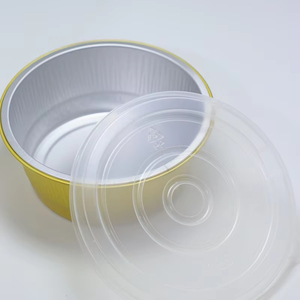 Contenedores Desechables para Comida para Llevar, Color Dorado, con Papel de Aluminio Reciclado y Tapa de Plástico PP, Venta al Por Mayor - Product Image 3