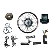 Kit de conversion de vélo électrique 48V 1000W de qualité supérieure, directement de l'usine, avec roue en acier de 24 pouces, contrôleur, écran LCD et câble d'éclairage.