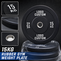 Diseño de Maqueta Gratuito, Placa de Goma Personalizada para Entrenamiento con Pesas, Orificio de 50 mm, 10 kg, 15 kg, 20 kg, 25 kg, Placas de Peso para Fitness con Logotipo Personalizado