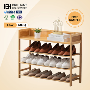 Organizador de <span class=keywords><strong>Zapatos</strong></span> de Bambú de 4 Niveles BH, Estante <span class=keywords><strong>para</strong></span> <span class=keywords><strong>Zapatos</strong></span> <span class=keywords><strong>para</strong></span> Entrada, Pasillo y <span class=keywords><strong>Armario</strong></span> - Product Image 1