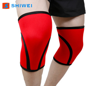 Genouillères Shiwei rouges en néoprène 7 mm, protection antichoc épaissie pour le sport, la remise en forme, l'haltérophilie, les squats et l'utilisation en extérieur - Product Image 1