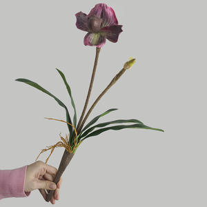 รองเท้าแตะรูปเทพธิดาประดับดอกกล้วยไม้ประดิษฐ์แบบใหม่ ดอกไม้ประดิษฐ์ 2 หัว ปาฟิโอเปดิลัม สำหรับตกแต่งงานแต่งงาน - Product Image 2