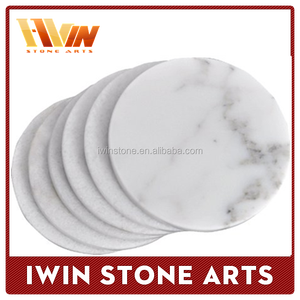 Carrara blanco mármol Coaster estera un conjunto de 6 montañas de piedra para su <span class=keywords><strong>bar</strong></span> y casa bebidas - Product Image 4