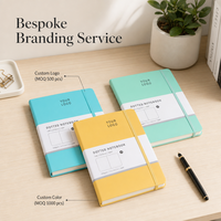 Carnets de notes journaliers A5 personnalisés avec logo, lignés et à pois, 80 feuilles, couleur macaron, avec bande élastique