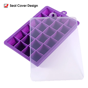 Stampo per Cubetti di Ghiaccio in Silicone Ecologico Senza BPA, 15/24 Cavità, con Coperchio in Plastica Stampato, per Gelato Fai-da-Te, Vendita all'Ingrosso - Product Image 4