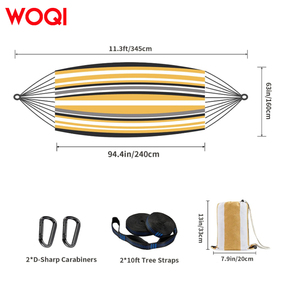 WOQI portatile esterno letto comodo semplice tela amaca per campeggio da viaggio pendente giardino Swing vendita calda per escursioni - Product Image 4