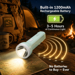WOSEN Portable Hiking Everyday 4W <b>LED</b> Flashlight for outdoor camping AC Wall Plug <b>Rechargeable</b> Push Pull Sliding Torch - Product Image 6