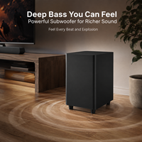 Barre de son Dolby Atmos 280W BT 5.3 sans fil, système de cinéma maison avec caisson de basses pour équipement TV
