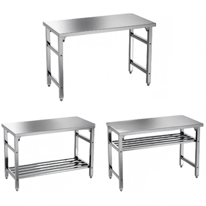 <span class=keywords><strong>Table</strong></span> de préparation pliable en acier inoxydable 201 robuste, vente en gros d'usine OEM, pour hôtels, jardins, mariages et événements – Design élégant - Product Image 6