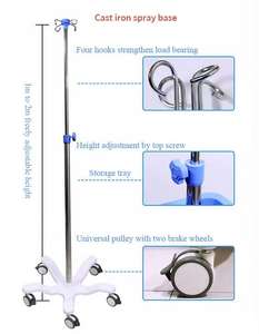 Statif infus mobile, statif infus samping tempat tidur, statif infus perabot rumah sakit, infus independen - Product Image 3