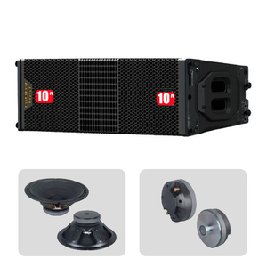 Système de sonorisation professionnel étanche à double enceinte Line Array de 10 pouces, double enceinte de 10 pouces, aimant néodyme, 800W, XLR, contreplaqué - Product Image 3