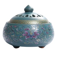 Brûleur d'encens religieux en céramique pour encens en spirale, durable, encens chinois, décoration d'intérieur
