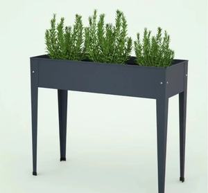 Macetero urbano, 39,3 pulgadas X L x 15,7 D x 33 x en H <span class=keywords><strong>antracita</strong></span>-macetero elevado de acero galvanizado - Product Image 5