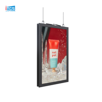 Layar Display Iklan LCD Android 43 Inch Dua Sisi untuk Digantung di Langit-langit, Grosir Signage Digital