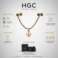 Bijoux de piercing sur le thème de la mer avec coquillages, étoiles de mer et hippocampes pour oreille, nez, ventre, langue, lèvre – Fabrication sur mesure