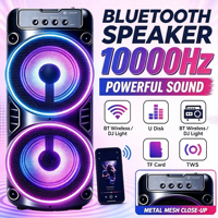 Boîte de karaoké portable professionnelle pour fêtes, avec haut-parleur, microphone, caisson de basses, lumières LED, corps en plastique, idéale pour les anniversaires