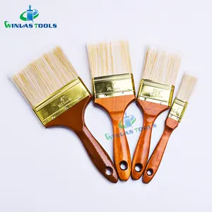 Natural Bristles with Red Color Plastic Handle Brush Paint Economical Type Paint Brush