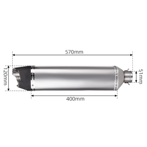 Silencieux de <span class=keywords><strong>moto</strong></span> universel en fibre de carbone pour <span class=keywords><strong>z650</strong></span> mt07 cbr250rr crf150 mt03 - Product Image 2