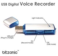 Grabadora de Voz USB de 8GB de Largo Alcance para el Aula, en Oferta