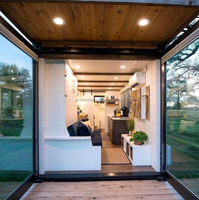 Mini-maison préfabriquée en conteneur à deux étages, design moderne, pour usage commercial et sanitaire