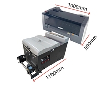 Imprimante DTF A2 450 mm à 2, 3 ou 4 têtes I3200 XP600 I1600, machine d'impression par transfert avec alarme de manque d'encre et ensemble agitateur de poudre