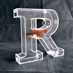 Plaques d'identification en acrylique <span class=keywords><strong>transparent</strong></span> personnalisées à bas <span class=keywords><strong>prix</strong></span> d'usine, lettres remplissables pour la construction, montage facile, logo personnalisé pour - Product Image 2