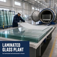 Verre feuilleté trempé écologique haute résistance sûr sur mesure vente directe en gros ultra-blanc pour mur-rideau