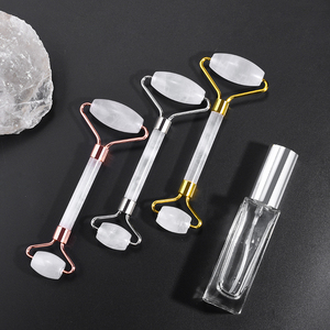 Großhandel natürliche klare Kristall walze Anti-Aging-Hautpflege Beauty <span class=keywords><strong>Roller</strong></span> Entfernen Sie Falten Rock Quartz Jade <span class=keywords><strong>Roller</strong></span> - Product Image 2