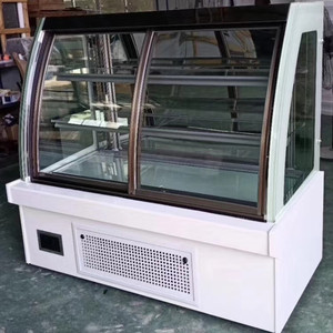 Cửa hàng bánh Thiết bị làm lạnh bánh <span class=keywords><strong>Showcase</strong></span> Máy làm lạnh vuông chất lượng cao cửa kính sinh nhật Bánh hiển thị tủ lạnh trường hợp - Product Image 5
