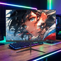 Ordinateur de bureau PC de jeu bon marché avec écran LCD TFT LED FHD 21,5 pouces 1920x1080p à bordure étroite, moniteur 21,5 pouces