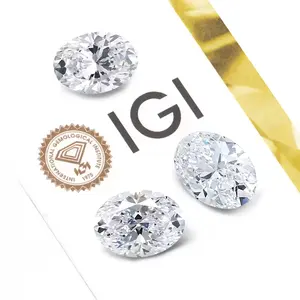 Wholesale Laboratory Grown cvd hpht Bulk diamond Fancy Oval Laboratory diamond, obtained International IGI certificate