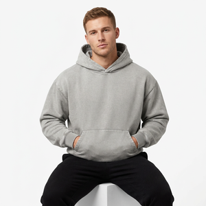 Streetwear Custom Embroidered Breathable Heavyweight <b>500</b> <b>Gsm</b> Drop Shoulder <b>Hoodie</b> Manufacturers Blank Thick 100% Cotton - Product Image 6