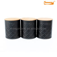 Accessoires de cuisine, boîte de rangement pour aliments, boîte à pain avec couvercle en bambou, boîte de rangement pour sucre, thé et café