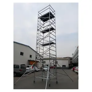 Aluminium Mobile Scaffold Tower Construction Materials Telescopic Scaffolding Tower Scaffold For Construction