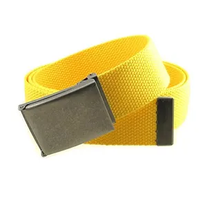 Promotional Fashion Customized Logo Engraved Canvas Fabric Belt