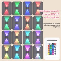 Veilleuse LED intelligente avec capteur de mouvement, rechargeable par USB, lampe d'ambiance à dégradé RVB pour chambre à coucher, bureau, placard, décoration murale