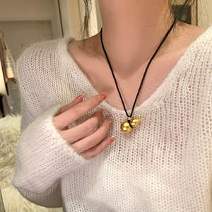Niche Design Double Gourd Fine Pendant Necklace for Women <b>Light</b> Luxury High-End New Chinese National Style Versatile Simple - Product Image 5