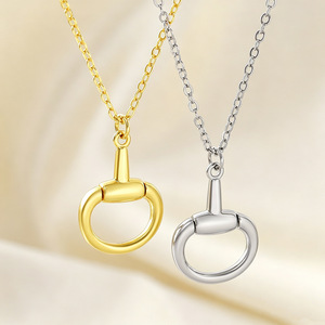 Collier pendentif mors <span class=keywords><strong>de</strong></span> cheval classique, bijou porte-bonheur, cadeau pour elle, collier équestre avec pendentif cheval - Product Image 2
