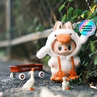 Authentique POP MART the MONSTERS Labubu Forest Fairy Tale Series Figurine en vinyle et peluche Canard exquis, Porte-clés en peluche