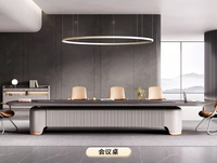 Mobilier de bureau de luxe léger Table de bureau moderne avec rangement Grande table de direction pour patron