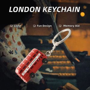 Llavero Metálico de Estilo Caricatura con Diseño Creativo de Autobús Rojo Conmemorativo de Londres, Buzón y Cabina Telefónica, Vehículo Todoterreno, ¡Gran Venta! - Product Image 2