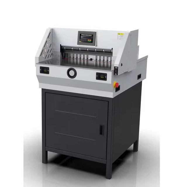QIKE E460T Electric 460mm Width Paper Guillotine Cutter Cutting Machine With 7" Touch Screen Display