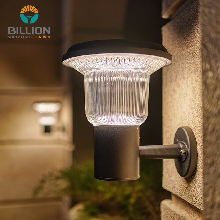 Energy Saving High Brightness Villa Courtyard Waterproof Outdoor Solar Powered Led Wall Light
