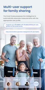 Preço de fábrica Smart BMI Digital Vidro 180kg Sem Fio Banheiro Peso Escala Analisador De Gordura Corporal para Home Fitness Health Tracking - Product Image 6
